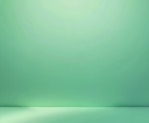 Poster - A minimalist green wall with a subtle gradient effect, featuring a small red dot in the bottom right corner