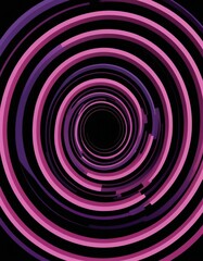 Poster - a spiral pattern with alternating pink and purple concentric circles, creating a visually striking and abstract design