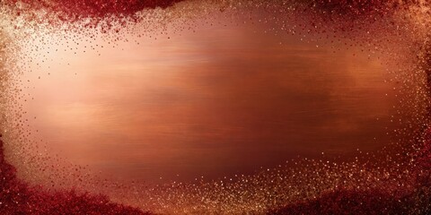 Leinwandbilder - a textured background with a gradient of warm colors, including shades of red, orange, and gold The edges of the are adorned with a border of small, glittery