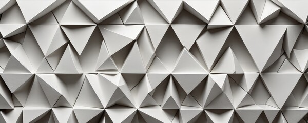 Aufkleber - a geometric pattern composed of numerous white triangles arranged in a repeating pattern, creating a visually striking and abstract design