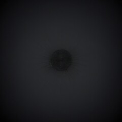 Leinwandbilder - a dark, abstract background with a central, circular shape that appears to be a sun or star The sun-like shape is composed of numerous thin lines radiating outwards from