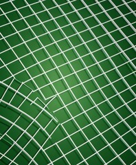 Poster - a close-up view green grid-like pattern with white lines, creating a visually striking and abstract composition