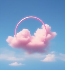 Leinwandbilder - Pink Cloud Ring