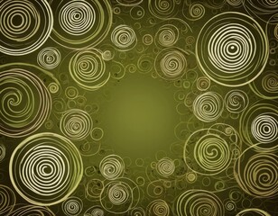 Aufkleber - a repeating pattern of concentric circles in varying shades of green, with a central dark green circle surrounded by lighter green circles