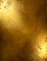Poster - a close-up view textured surface with a golden hue, featuring a mix of lines, splatters, and spots