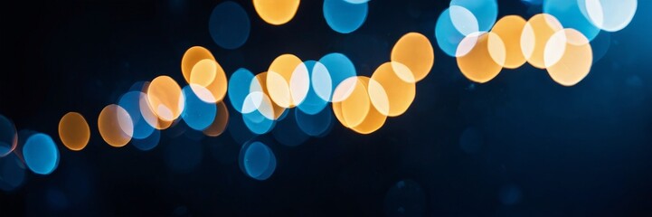 Poster - Abstract bokeh effect with blurred circles of varying sizes and colors, creating a dynamic and visually captivating background