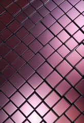 Aufkleber - a close-up view of a pattern of square tiles arranged in a diagonal grid, with a gradient of purple and pink colors.