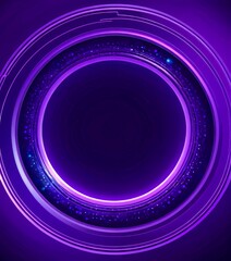 Poster - a circular design with a dark purple background and a glowing, sparkling ring of light at the center