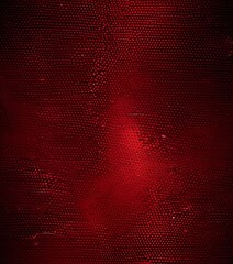 Poster - a close-up view textured surface with a red hue, resembling a woven or knitted fabric The surface is composed of small, circular dots or dots, creating a pattern that