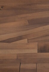 Aufkleber - a close-up view wooden surface composed of various planks arranged in a diagonal pattern, creating a textured and visually interesting surface
