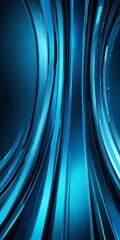 Aufkleber - a striking abstract composition of curved lines in shades of blue, creating a sense of depth and movement The lines are arranged in a diagonal pattern, with some appearing
