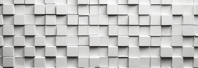 Aufkleber - A white cube grid pattern, with each cube having a slightly different shade of gray, creating a visually striking and abstract background