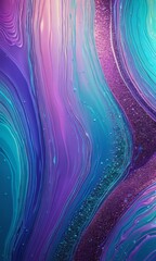 Aufkleber - a vibrant abstract pattern with swirling lines and splashes of color, including shades of blue, purple, pink, and turquoise The pattern is adorned