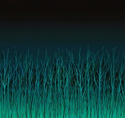 Aufkleber - A dark green field with a gradient of blue and black, resembling a night sky or a dense forest