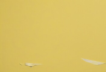 Leinwandbilder - a yellow background with two pieces of white paper, one slightly overlapping the other, positioned in the bottom right corner