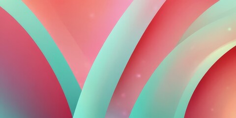 Poster - a vibrant abstract composition of curved lines in shades of pink, green, and orange, creating a dynamic and visually striking pattern