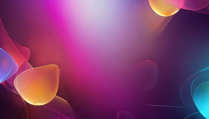 Fototapete - a vibrant abstract background with a gradient of purple, pink, and orange hues The central focus is a large, orange shape that appears to be floating or hovering, surrounded