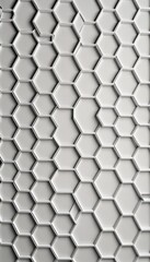 a repeating pattern of white hexagonal shapes arranged in a grid-like fashion, creating a visually striking and geometric design