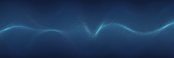 Aufkleber - a digital illustration wave-like pattern, composed of small particles or lines that appear to be floating or floating in a dark blue background