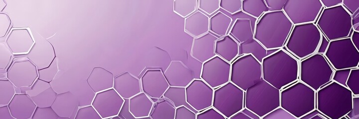 a repeating pattern of white hexagonal shapes against a purple background, creating a visually striking and abstract design