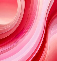 Poster - a vibrant abstract pattern composed of overlapping curved lines in shades of pink and red, creating a dynamic and visually striking composition