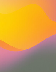 Wall Mural - Abstract Gradient Background with Wavy Shapes in Yellow, Orange, Pink and Green Colors