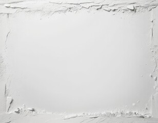 Leinwandbilder - a white, textured surface with a cracked and chipped paint border, creating a sense of depth and texture