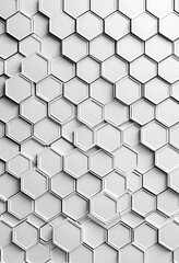 Aufkleber - a repeating pattern of white hexagonal shapes arranged in a grid-like fashion, creating a visually striking and geometric design