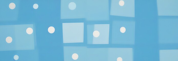 Aufkleber - a blue background with white circles scattered across it, creating a visually striking abstract pattern