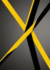 Poster - a striking abstract composition of intersecting diagonal lines in varying shades of yellow and black, creating a dynamic and visually captivating pattern.