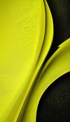 Poster - a striking abstract composition of yellow and black lines and shapes, creating a dynamic and visually captivating scene