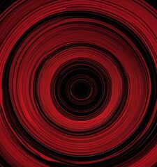 Aufkleber - a striking abstract composition of concentric circles in red and black, creating a sense of depth and movement