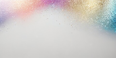 Aufkleber - A vibrant abstract background with a gradient of colors, featuring a mix of pink, purple, blue, and yellow hues, along with scattered glitter particles