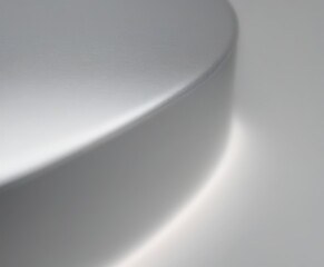 Poster - a close-up view curved, metallic surface with a reflective, shiny appearance