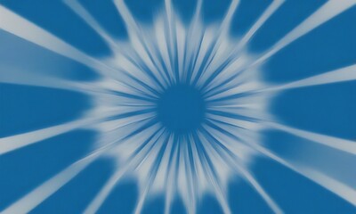 Fototapete - a blue background with white radial lines radiating outwards from a central point, creating a sense of movement and energy