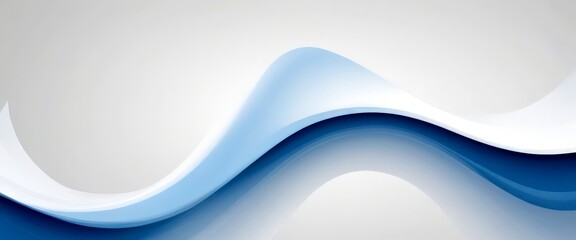 Fototapete - a minimalist design with a gradient of blue and white colors, creating a sense of movement and fluidity The background is a light gray color, which contrasts with the darker