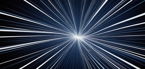 Leinwandbilder - a starburst pattern with white and blue lines radiating outwards from a central point, creating a sense of movement and energy