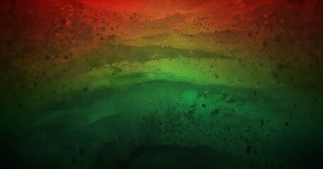 Fototapete - a vibrant abstract background with a gradient of colors, transitioning from red at the top to green at the bottom The background is speckled with small black dots, adding