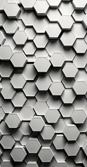 Leinwandbilder - a repeating pattern of white hexagonal shapes arranged in a grid-like fashion, creating a visually striking and geometric design