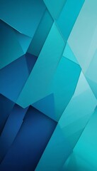 Poster - a geometric pattern composed of intersecting blue and teal-colored triangles, creating a visually striking and abstract design