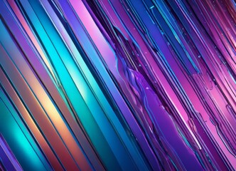 Poster - a vibrant abstract pattern composed of diagonal lines in various shades of blue, purple, and pink, creating a dynamic and visually striking composition