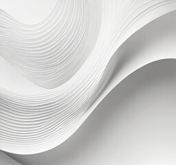 Poster - a white, abstract pattern composed of curved lines and shapes, creating a sense of movement and fluidity
