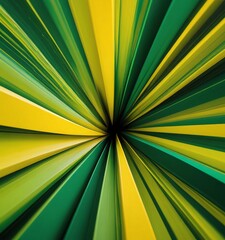 Aufkleber - a vibrant abstract composition of intersecting lines in various shades of green and yellow, creating a sense of depth and movement