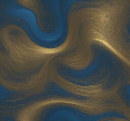 Fototapete - a swirling pattern of blue and gold hues, creating a dynamic and captivating visual effect.