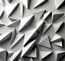 Aufkleber - a geometric pattern composed of numerous white triangles arranged in a repeating pattern, creating a visually striking and abstract design
