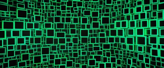 Leinwandbilder - a room filled with numerous square-shaped objects, each with a unique color and size, creating a visually striking and abstract pattern