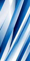 Poster - a diagonal pattern of blue and white stripes, creating a dynamic and visually striking composition
