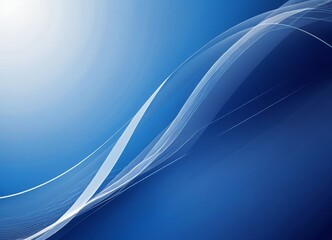 Aufkleber - a blue abstract background with white lines and curves, creating a sense of movement and fluidity