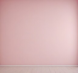 Poster - A simple, unadorned room with a pink wall and a wooden floor