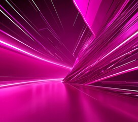 Aufkleber - a futuristic, abstract scene with a gradient of pink and purple hues The background is a deep purple, transitioning to a lighter shade at the edges, creating